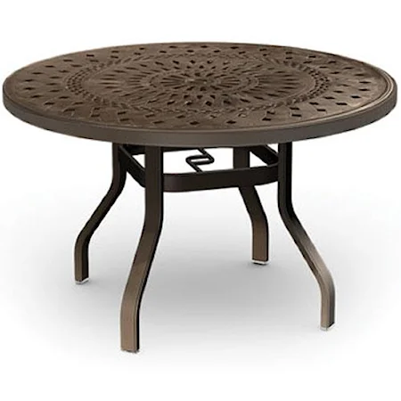 Round Dining Table with Intricate Design